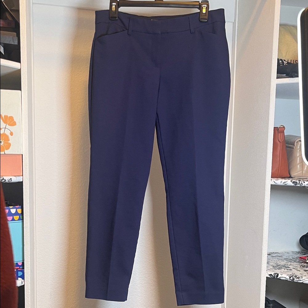 Express Editor ankle trouser pants size 8 short dark Royal Blue